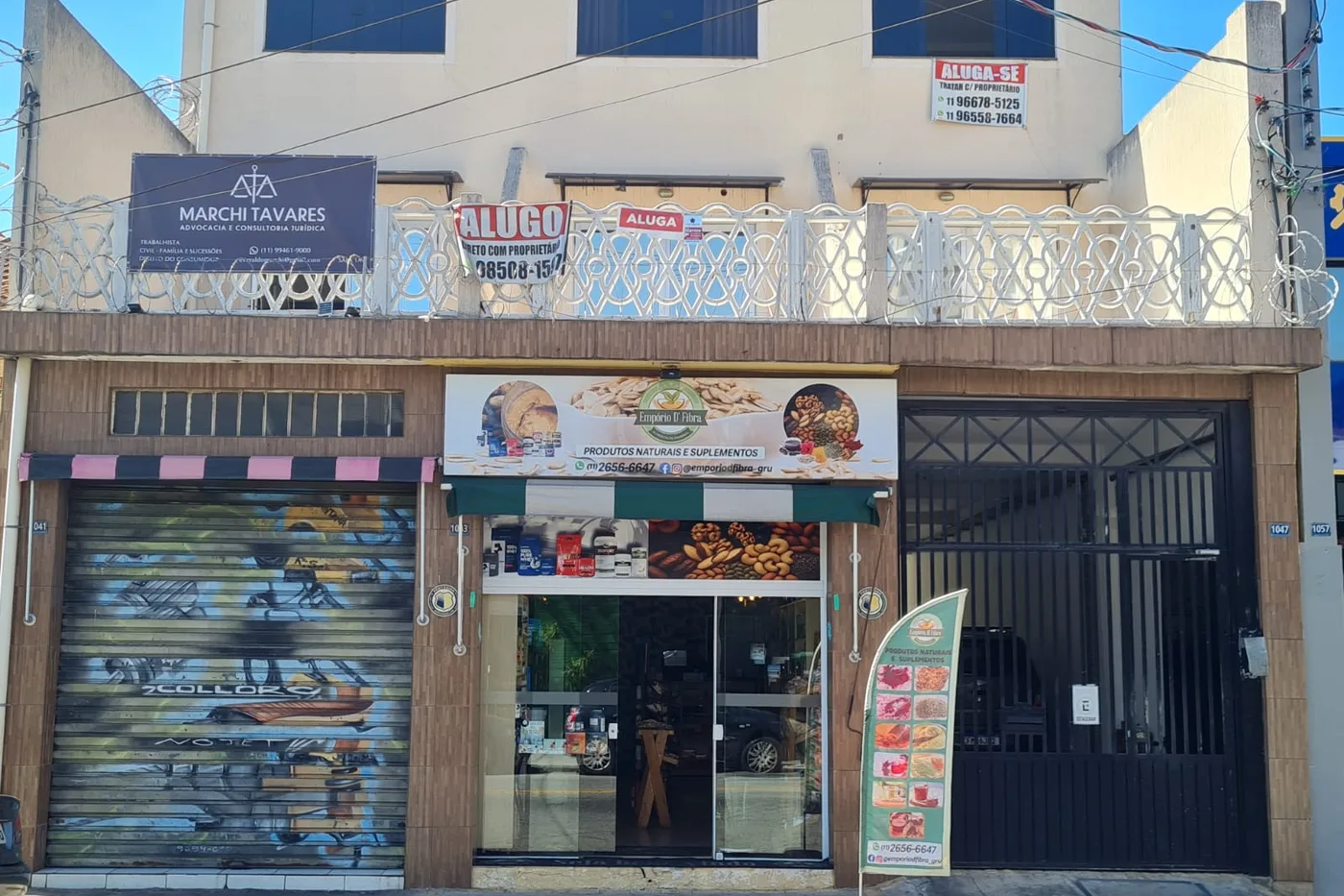 Fachada do prédio do escritório Marchi Tavares na Rua Cônego Valadão